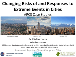 Changing Risks of and Responses to Extreme Events in Cities