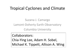 Tropical Cyclones and Climate - Initiative on Extreme Weather