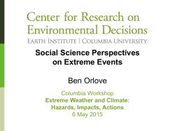 Social Science Perspectives on Extreme Events