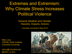 Extremes and Extremism - Initiative on Extreme Weather & Climate