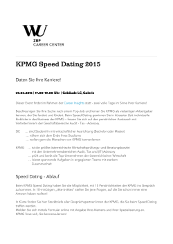 KPMG Speed Dating 2015