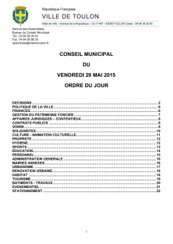 conseil municipal du vendredi 29 mai 2015 ordre du jour