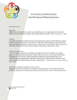 Cultural Competencies - Extension