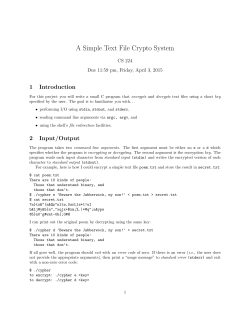 A Simple Text File Crypto System