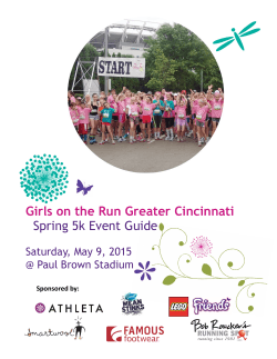Girls on the Run Greater Cincinnati Spring 5k Event Guide