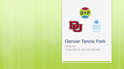 Denver Tennis Park - Denver Public Schools