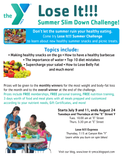 Summer Slim Down Challenge!
