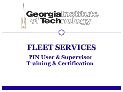 PIN User & Supervisor Training & Certification