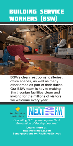 Building Service Workers (BSW) - Smithsonian Office of Facilities