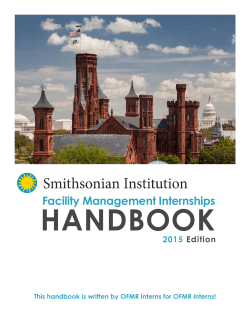 FM Internship Handbook - Smithsonian Office of Facilities