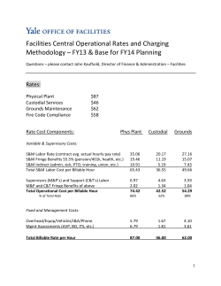 Facilities Operations Rates & Charging Methods