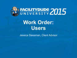 Work Order: Users