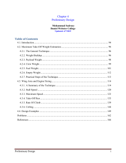 Chapter 4 Preliminary Design Table of Contents