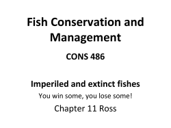 Lecture 16: Imperiled and extinct fishes