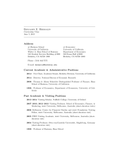 Curriculum Vitae (in PDF) - Faculty Directory | Berkeley-Haas