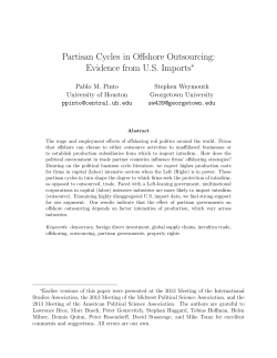 Partisan Cycles in Offshore Outsourcing: Evidence from U.S. Imports