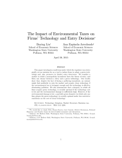 The Impact of Environmental Taxes on Firms` Technology and Entry