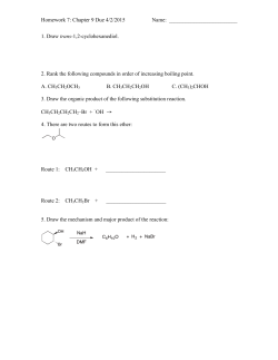 Homework 7: Chapter 9 Due 4/2/2015 Name