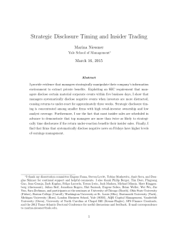 Strategic Disclosure Timing and Insider Trading