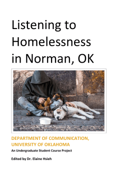 Listening to Homelessness in Norman, OK