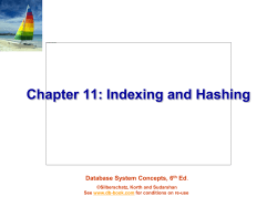 Chapter 11: Indexing and Hashing