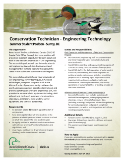 Conservation Technician - Engineering Technology