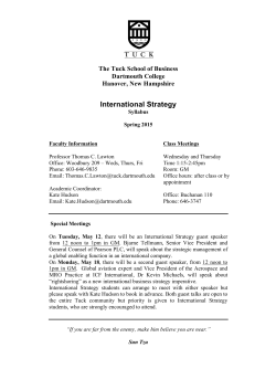 International Strategy - Faculty & Research