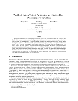 Workload-Driven Vertical Partitioning for Effective Query Processing