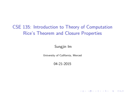 Rice`s theorem and closure properties