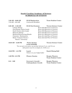 Compact Schedule - USC Upstate: Faculty