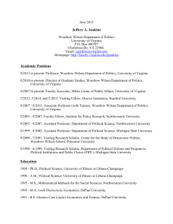 Jeffery A. Jenkins Academic Positions Education