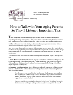 How to Talk with Your Aging Parents So They`ll
