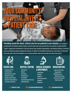 your community hospital invests in patient care