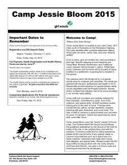 Camp Welcome Packet - Farthest North Girl Scout Council