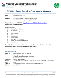 District Participant Info Packet - Fairfax County 4-H