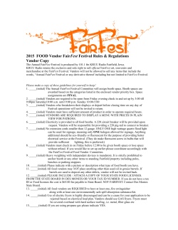 2015 FOOD Vendor Fairfest Email all food vendors