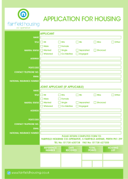 application form - Fairfield Housing Co