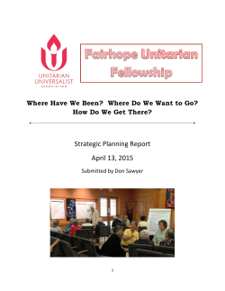 Strategic Planning Report - Fairhope Unitarian Fellowship