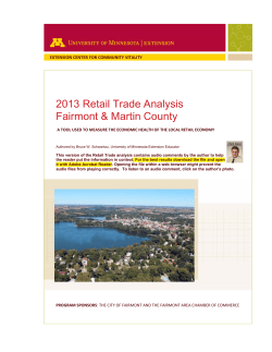 2013 Retail Trade Analysis Fairmont & Martin County