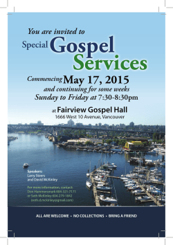 Services - Fairview Gospel Hall