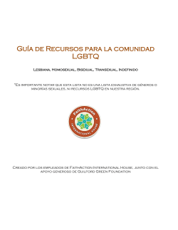 GuÃ­a de Recursos para la comunidad LGBTQ