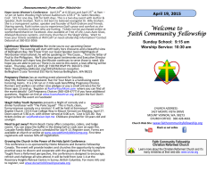 Welcome to Faith Community Fellowship