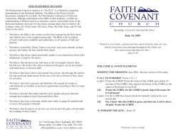 June 14, 2015 - Faith Covenant Church