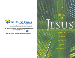 receive the king! - Faith Lutheran Church