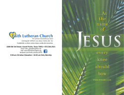 receive the king! - Faith Lutheran Church