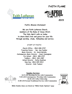 Faith Flame Newsletter - Faith Lutheran Church
