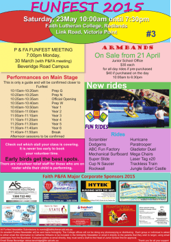 Funfest Newsletter #3 - Faith Lutheran College
