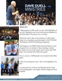to March 2015 Newsletter
