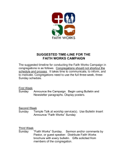 Faith Works Congregational Appeal Materials