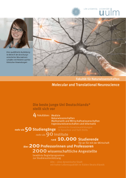 Molecular and Translational Neuroscience Die beste junge Uni